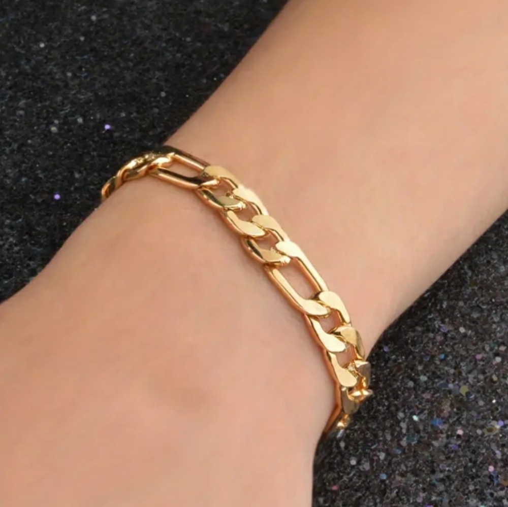 NEW Gold Cuban Chain Women's Bracelet